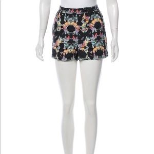 Tibi geometric print silk shorts